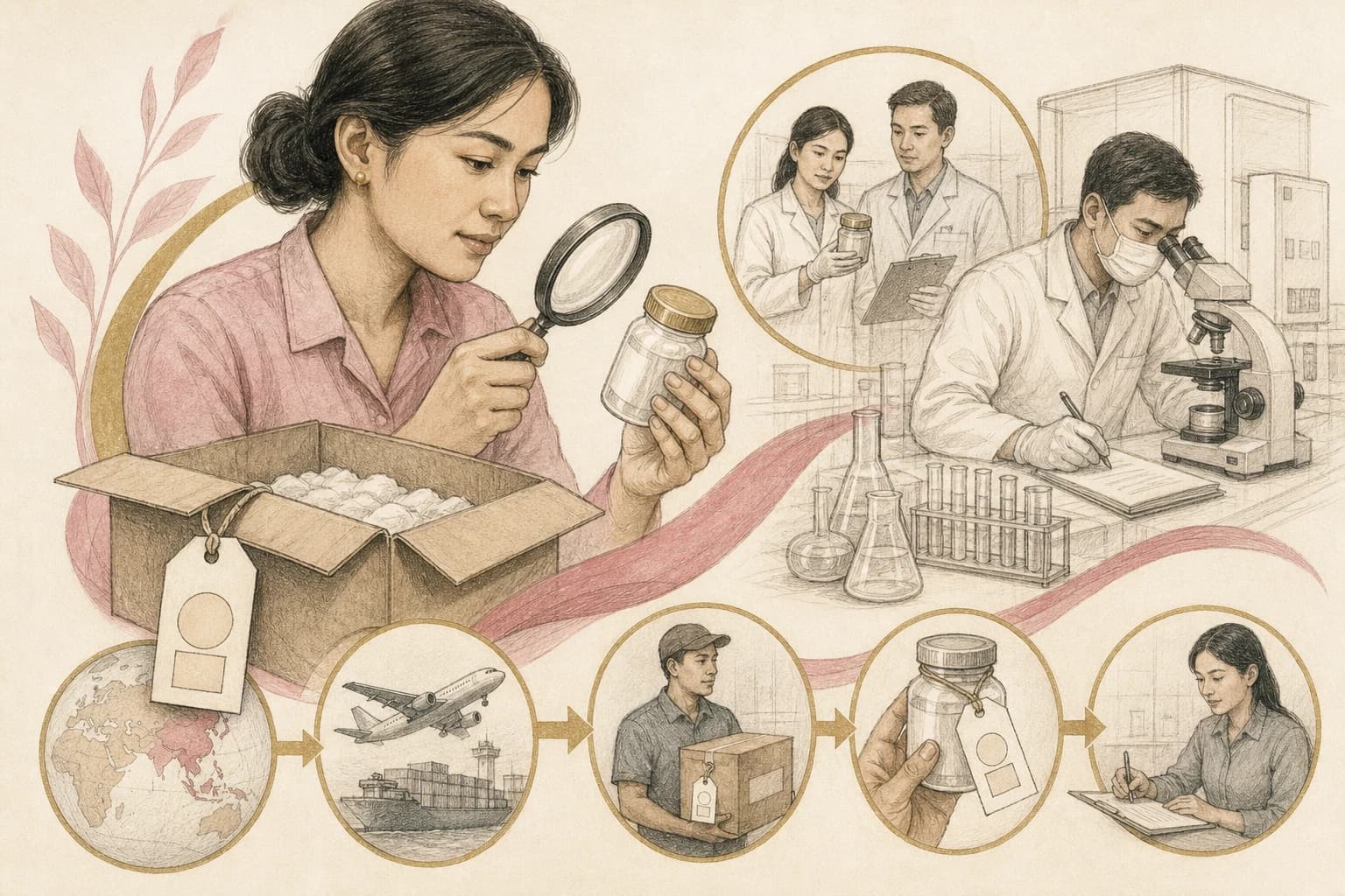 Filipino reader comparing an imported research-product label with independent identity evidence