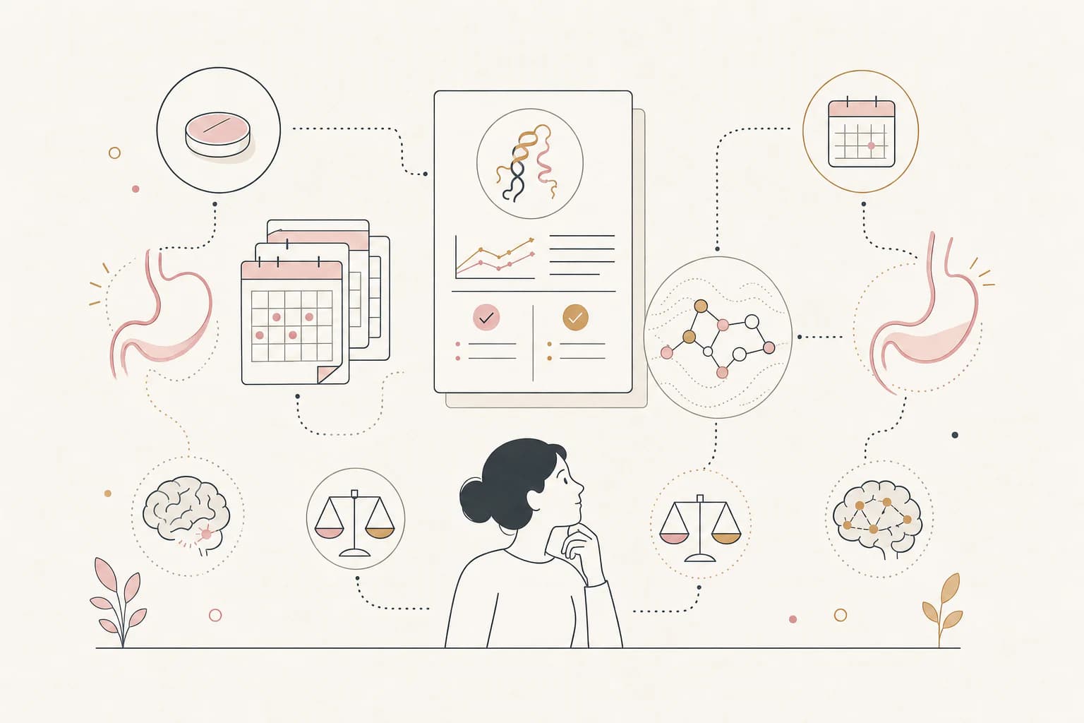 Editorial illustration for “Oral vs Weekly Semaglutide: What Changes—and What Doesn’t,” showing a Filipino reader examining the research context.