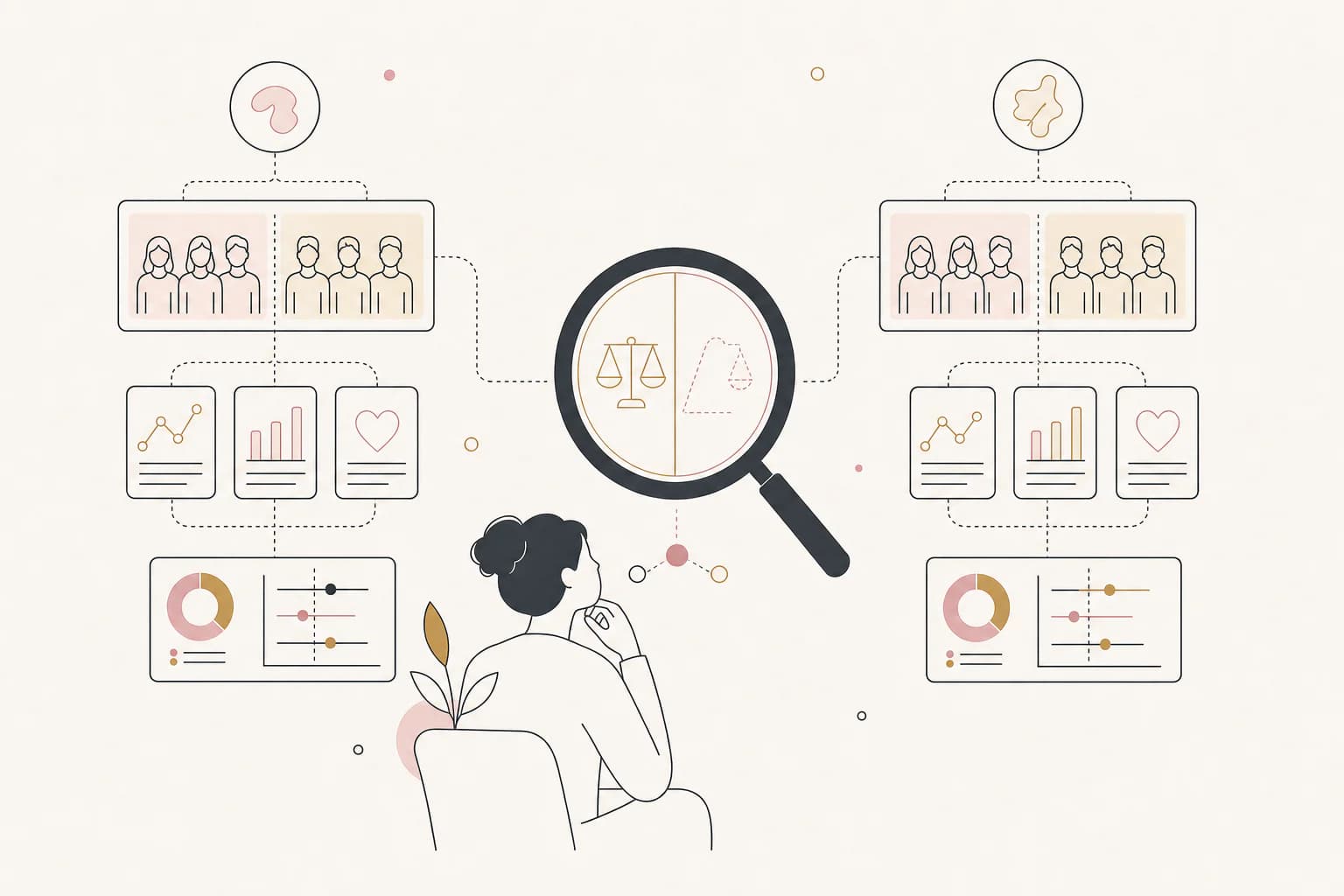 Editorial illustration for “Tirzepatide vs semaglutide: what head-to-head research can tell us,” showing a Filipino reader examining the research context.