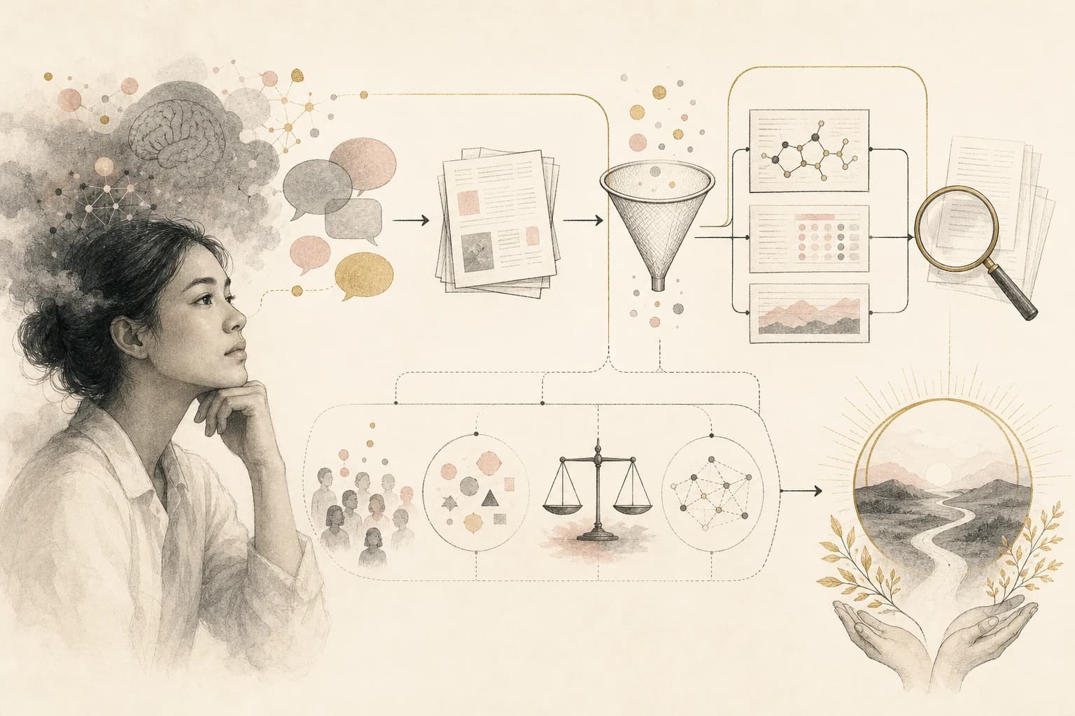Evidence map separating claims, source verification, study context, and uncertainty for ““Brain fog” is a symptom, not a diagnosis or a peptide indication.”