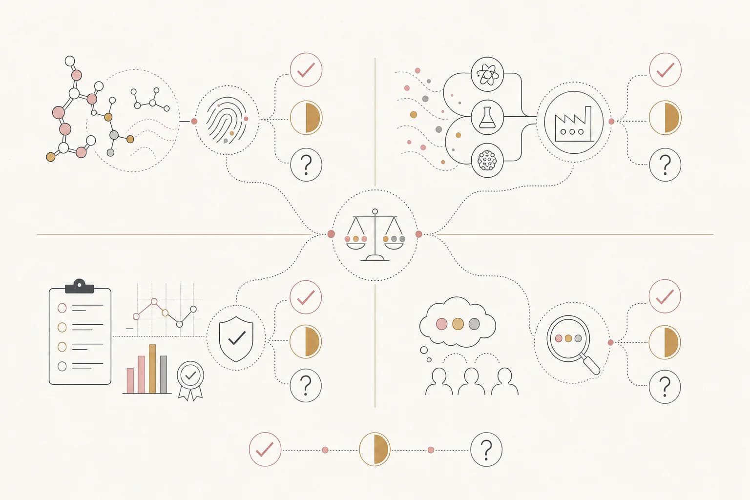 Evidence map for “Why branded, compounded, and “research” tirzepatide are different terms,” separating study findings, research context, and unanswered questions.