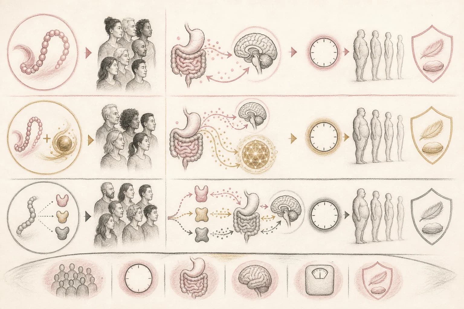 Evidence map separating cagrilintide-alone, combination, and retatrutide research