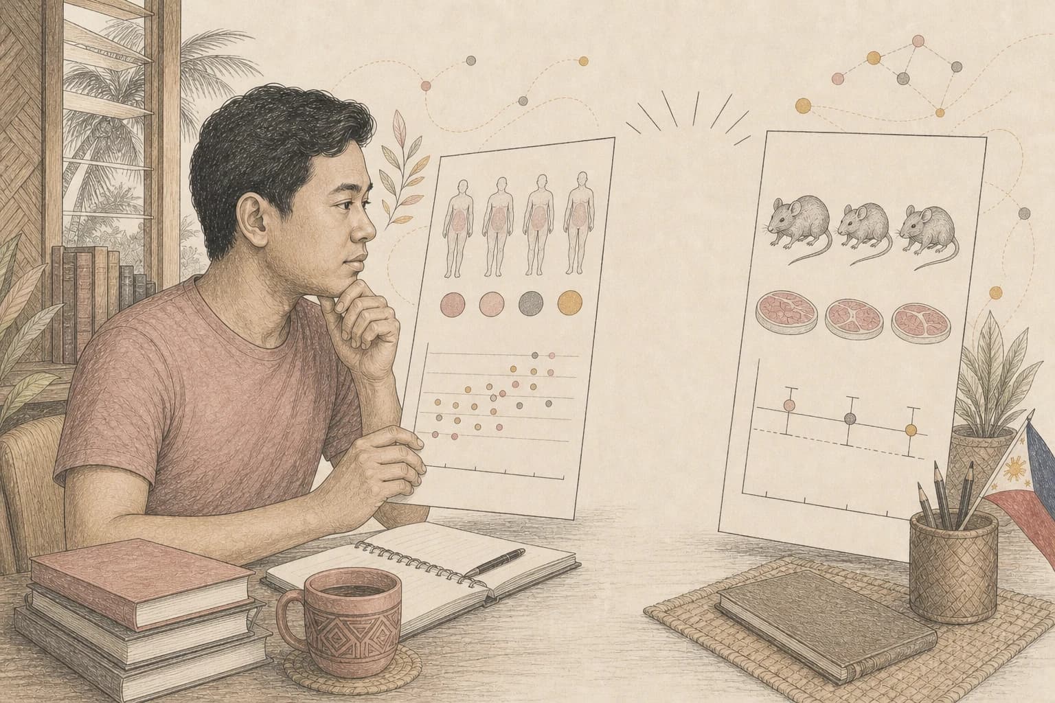 Filipino reader separating CJC-1295 human evidence from mouse combination data