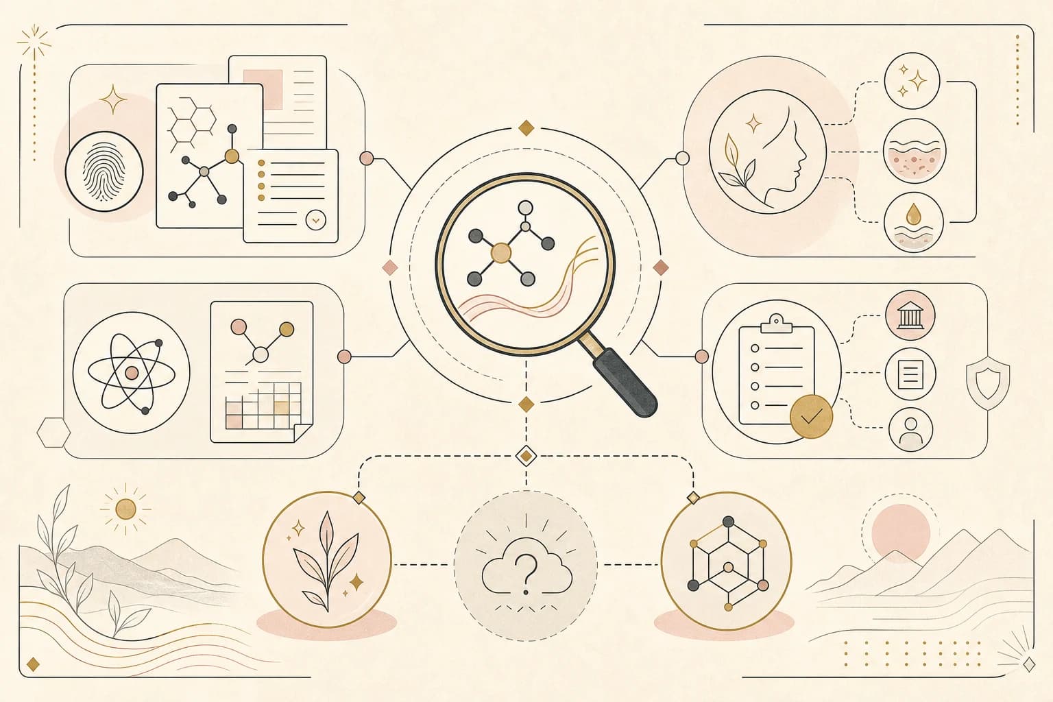 Evidence map separating claims, source verification, study context, and uncertainty for “Cosmetic ingredient or research compound? How to read GHK-Cu listings.”