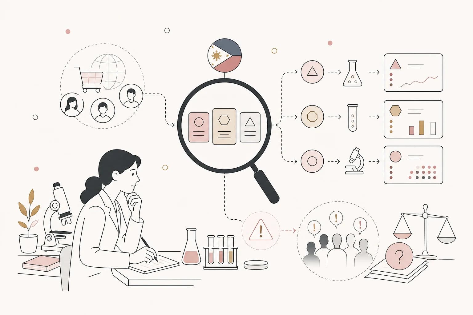 Editorial scene explaining Counterfeit Tadalafil in the Philippine Online Market: Identity Before Price for Filipino readers
