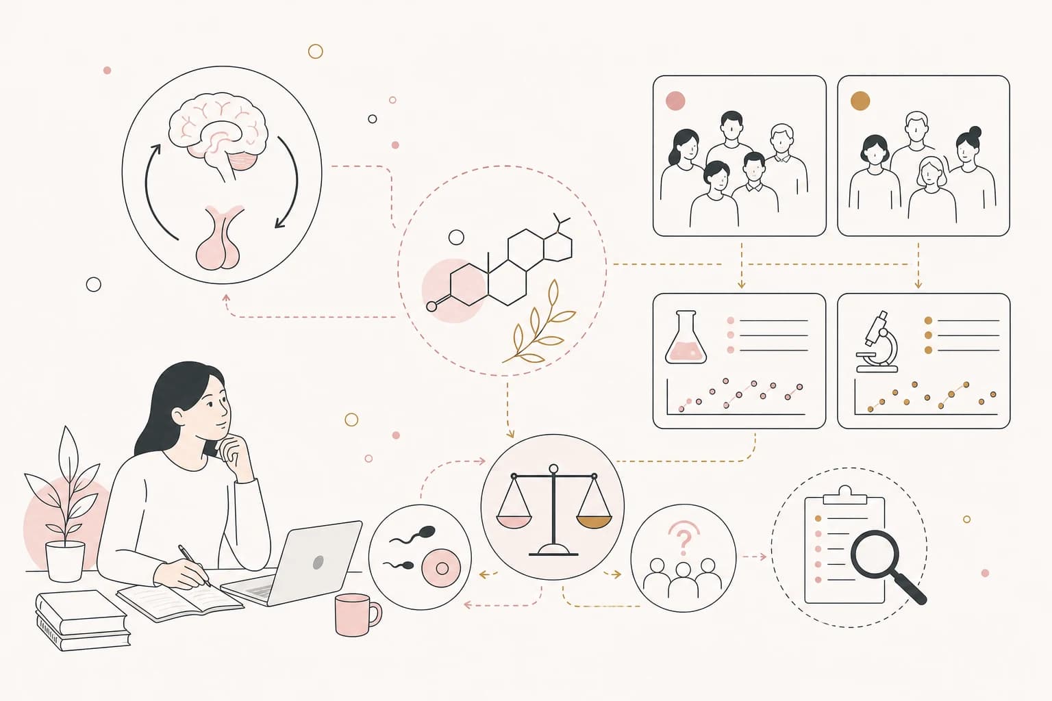 Editorial scene explaining Does Enclomiphene Preserve Fertility? What Trial Markers Can and Cannot Prove for Filipino readers