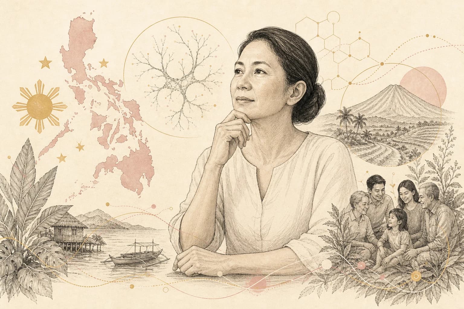 Editorial illustration for “Epithalon and longevity: what Filipino readers can verify,” created for Philippine readers.