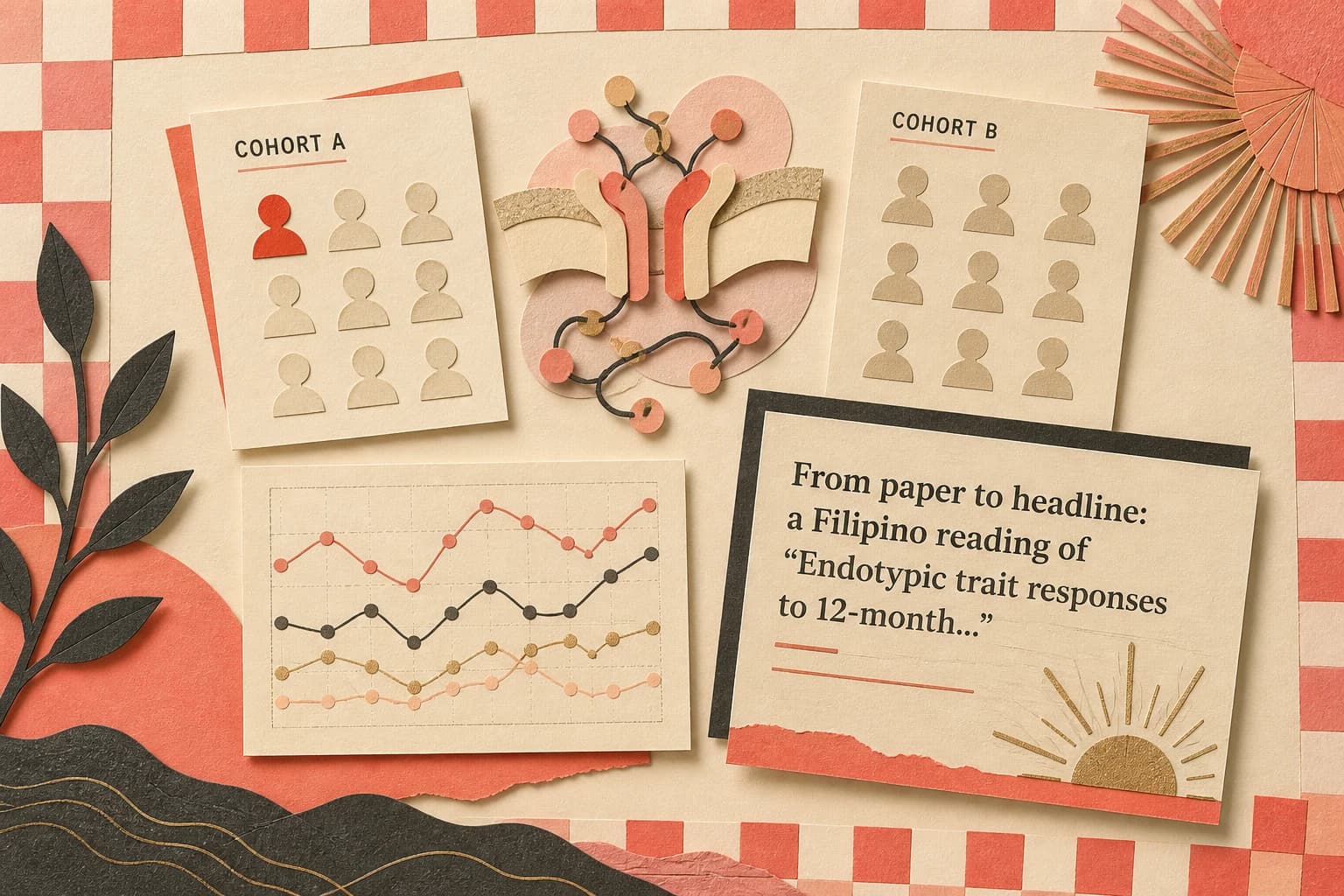Editorial study desk for From paper to headline: a Filipino reading of “Endotypic trait responses to 12-month…”
