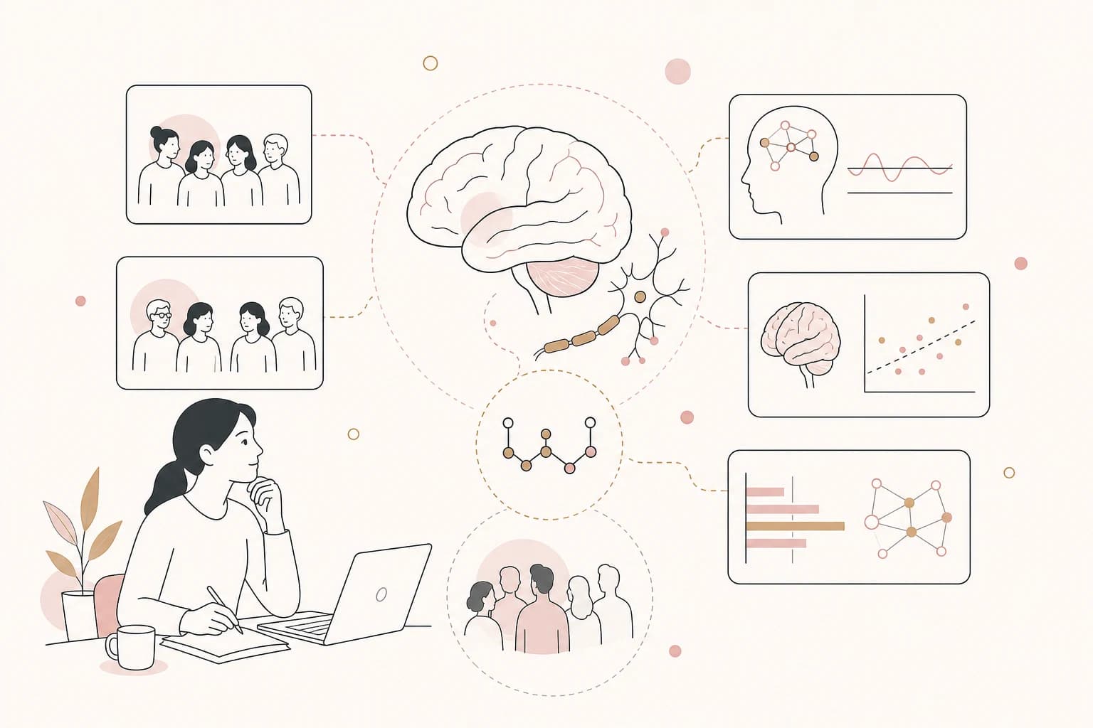Editorial scene explaining Glutathione Study Review: The Glutamate-Glutathione axis in neuropsychiatric disorders and cancer for Filipino readers