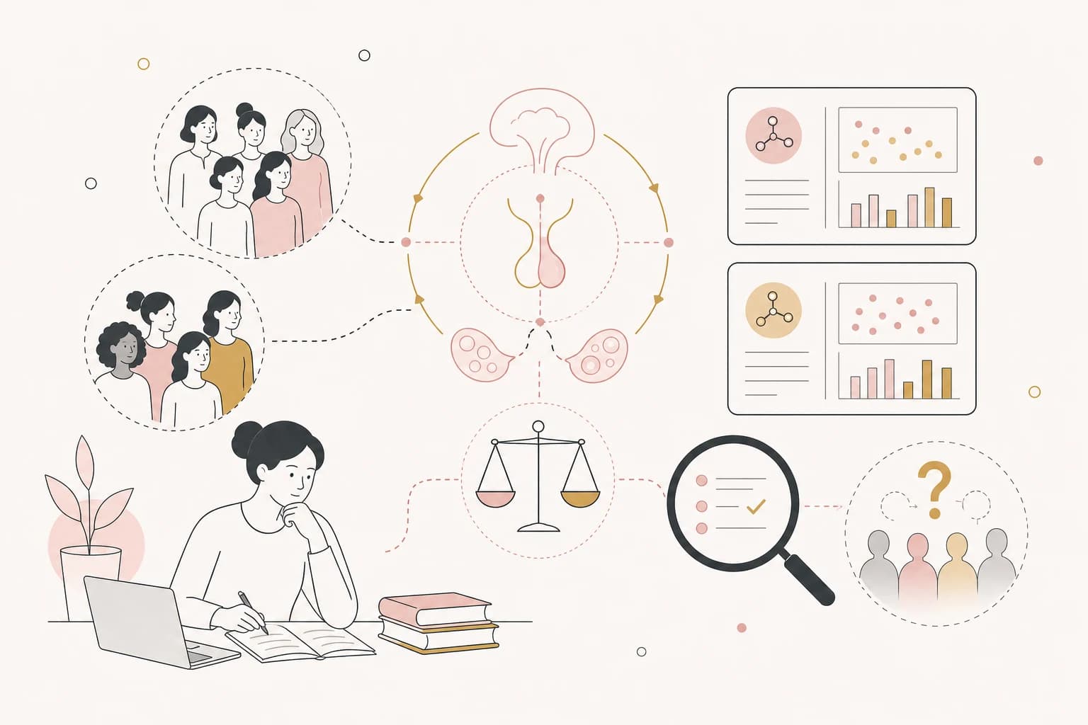 Editorial scene explaining hCG research record explained: Use of Human Chorionic Gonadotropin (HCG) or HCG-Combined Treatments in Male Infertility: A Systematic Review for Filipino readers