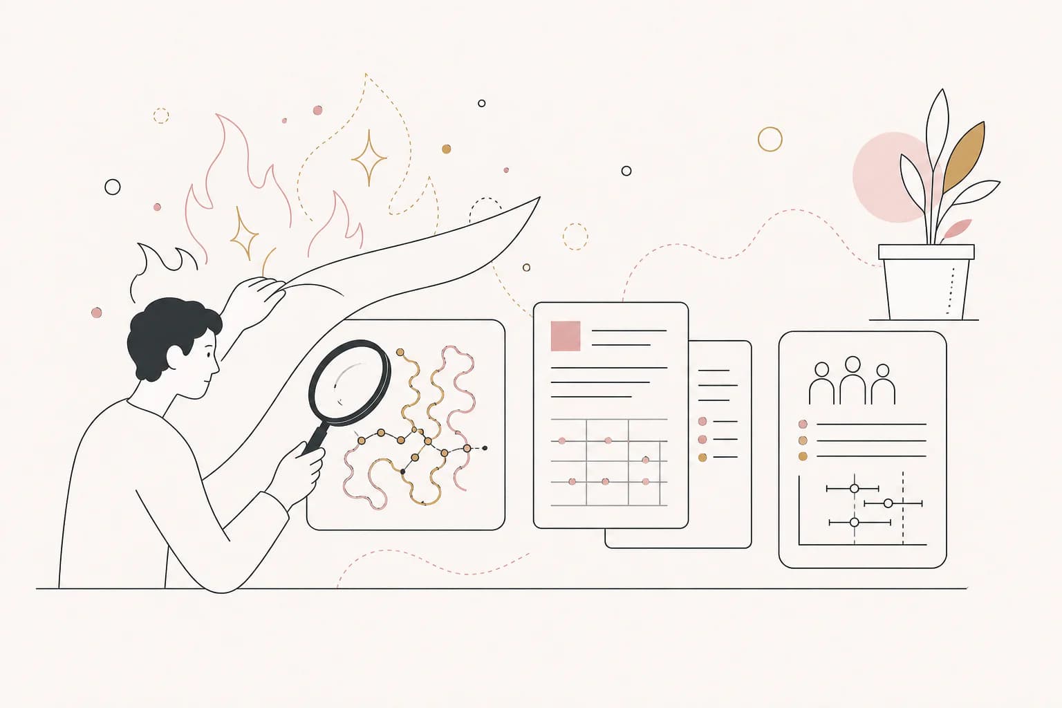 Editorial illustration for “HGH Fragment 176-191, beyond the fat-loss hype,” showing a Filipino reader examining the research context.