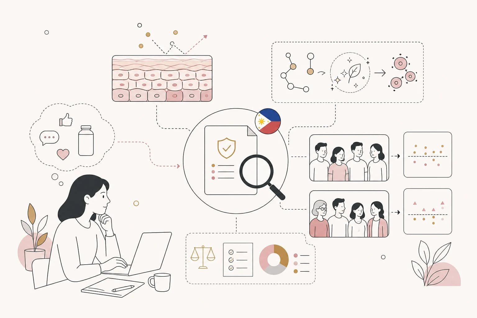 Editorial scene explaining How to Search Philippine FDA Advisories Before Trusting a Viral Product for Filipino readers