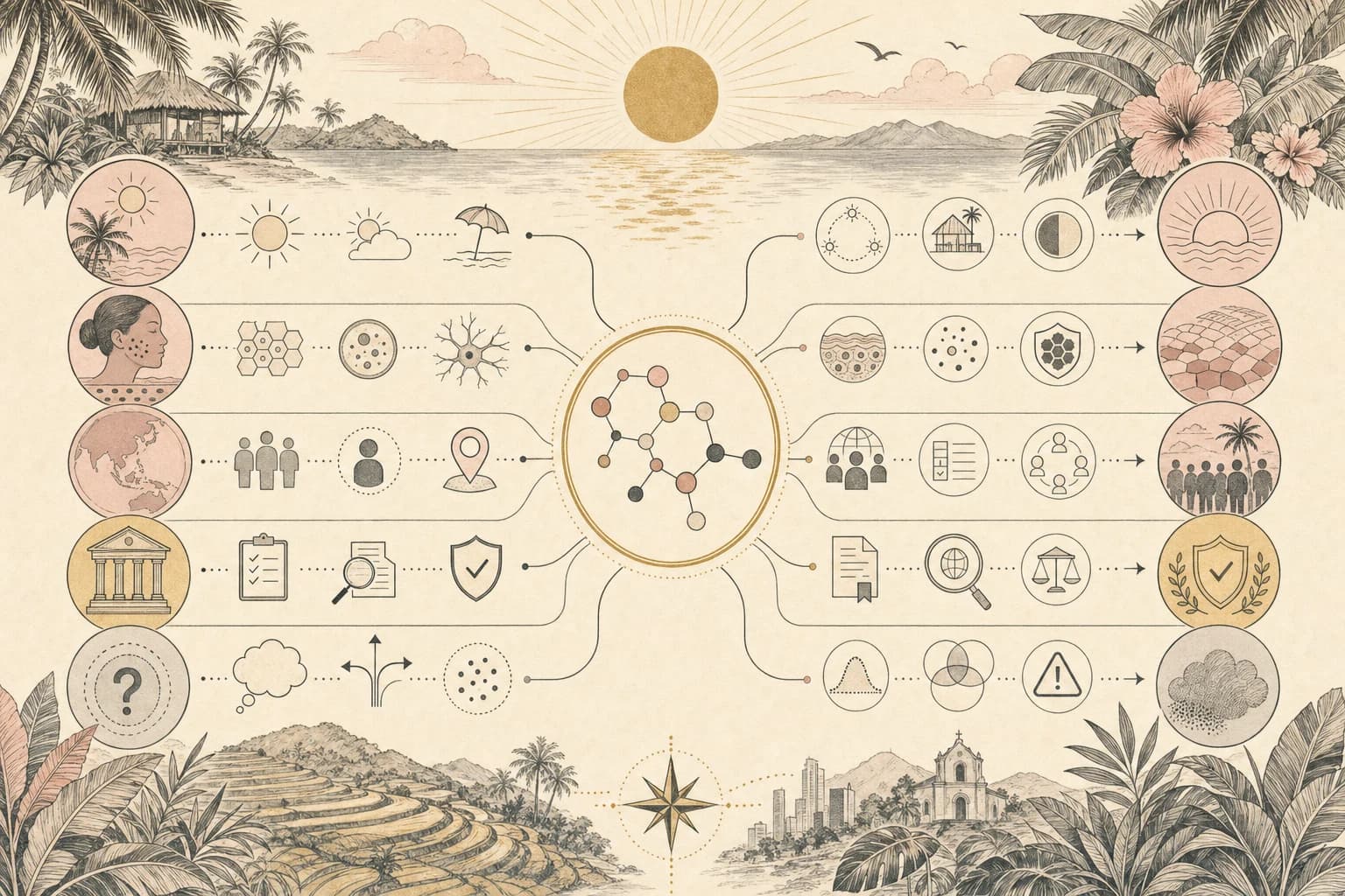 Evidence map separating claims, source verification, study context, and uncertainty for “Melanotan in a tropical country: tanning and safety questions.”