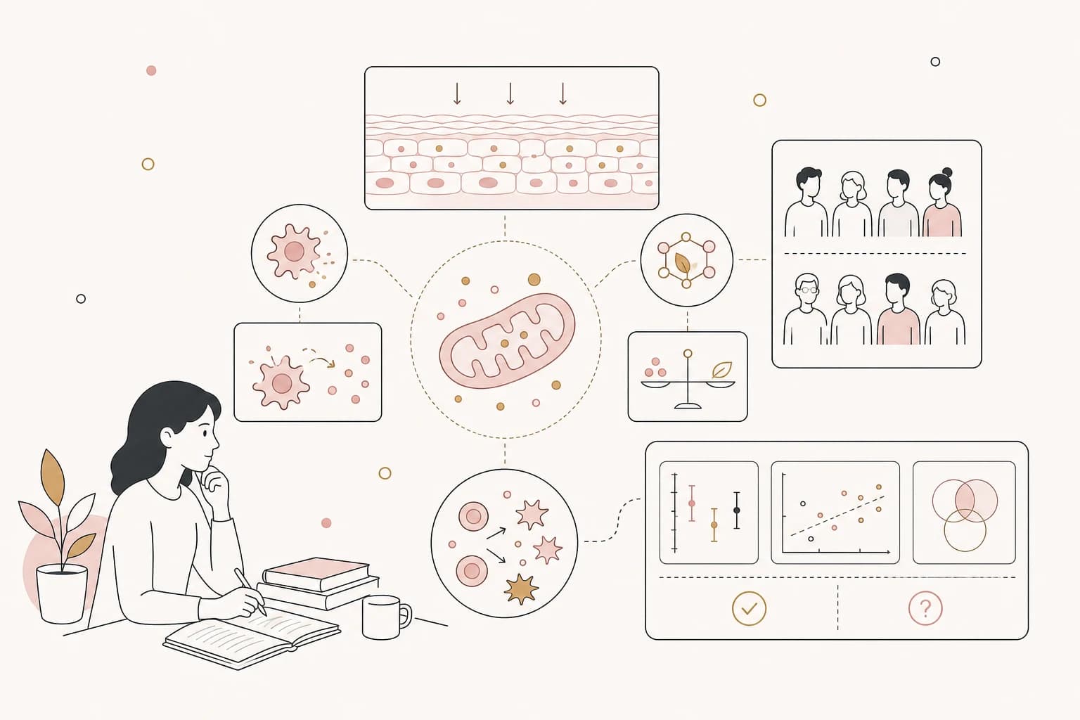 Editorial scene explaining MOTS-c Study Review: MOTS-c: How a secreted mitochondrial microprotein may become a potential treatment for Filipino readers