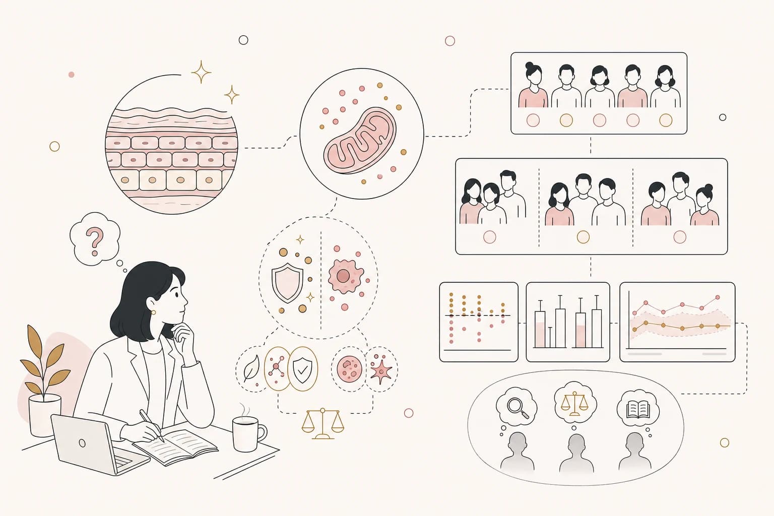 Editorial scene explaining MOTS-c Study Review: MOTS-c: How a secreted mitochondrial microprotein may become a potential treatment for Filipino readers