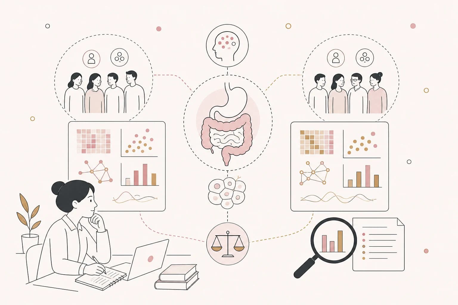 Editorial scene explaining Retatrutide Study Review: Multi-omic profiling reveals Retatrutide alleviates adipose tissue fibrosis via for Filipino readers
