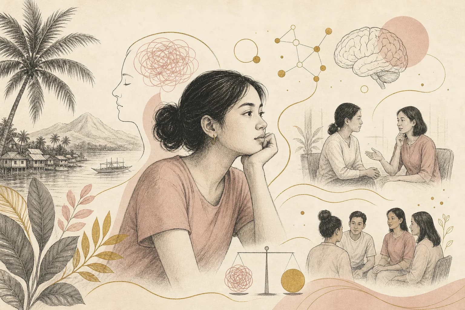 Editorial illustration for “Selank and anxiety claims: keeping mental-health boundaries clear,” created for Philippine readers.