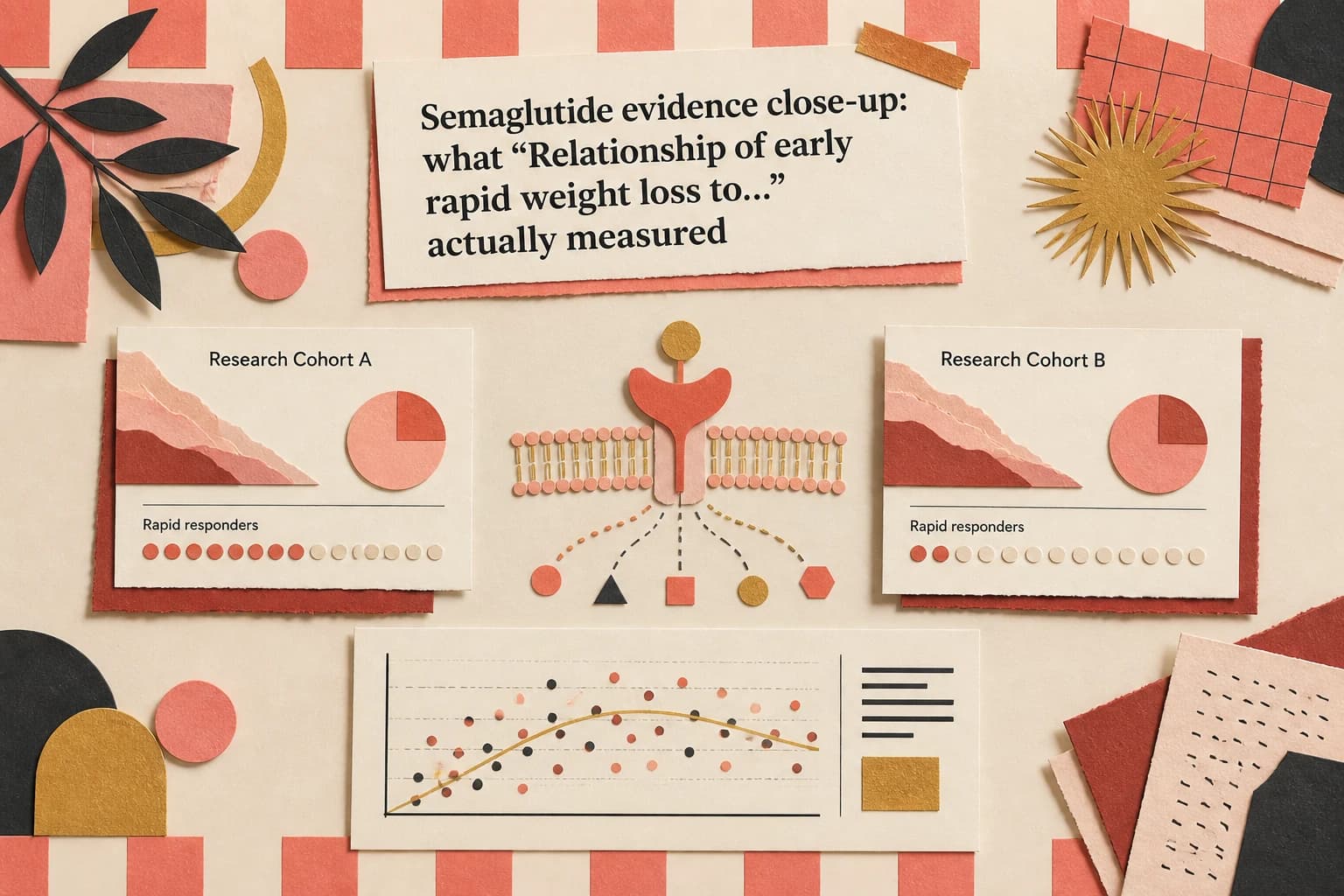 Editorial study desk for Semaglutide evidence close-up: what “Relationship of early rapid weight loss to…” actually measured