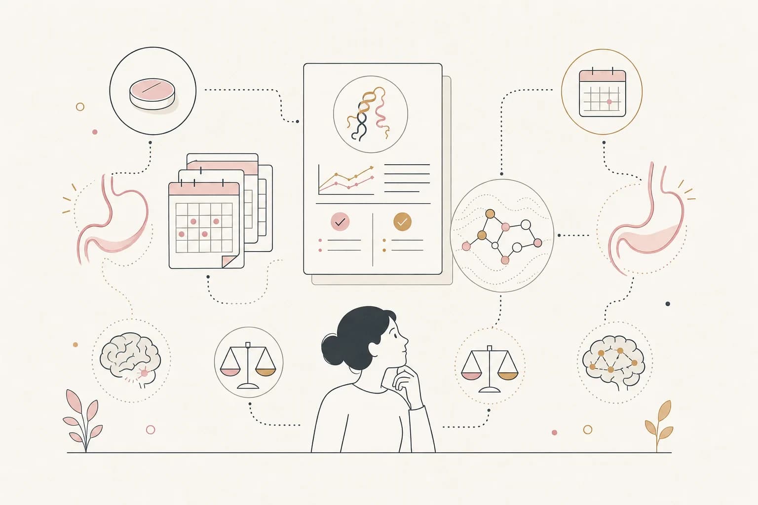 Editorial scene explaining Semaglutide research record explained: Prolonged Semaglutide Treatment Reveals Stage-Dependent Changes to Feeding Behavior and Metabolic Adaptations for Filipino readers