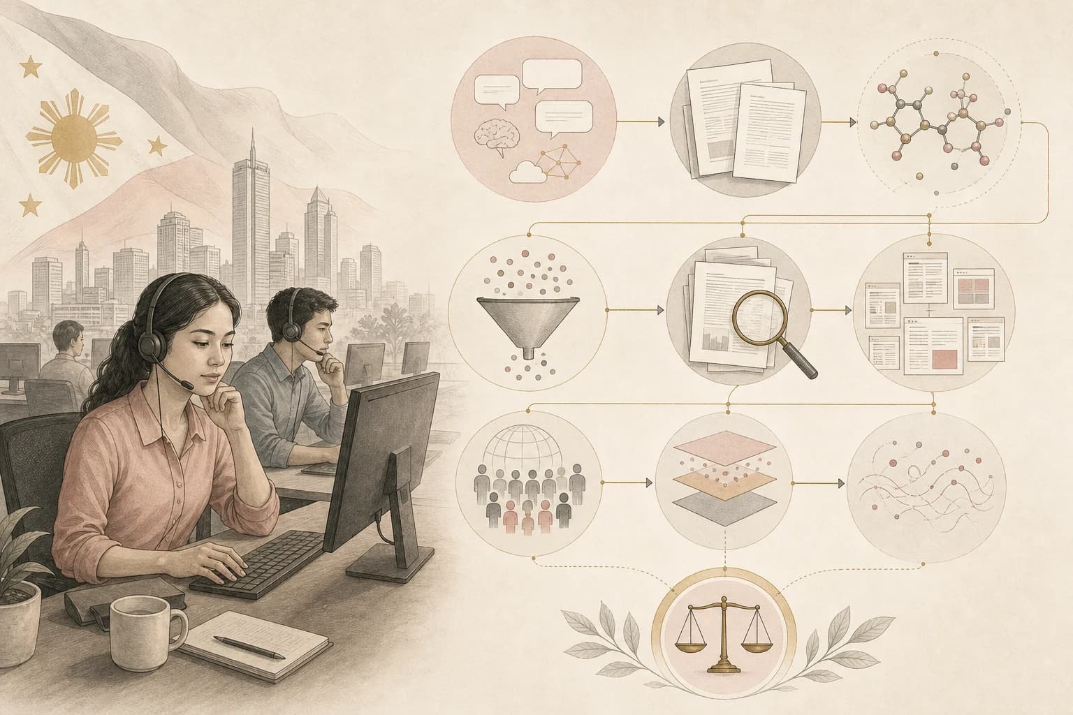 Evidence map separating claims, source verification, study context, and uncertainty for “Sleep, focus, and the Philippine BPO workforce: where peptide claims enter.”