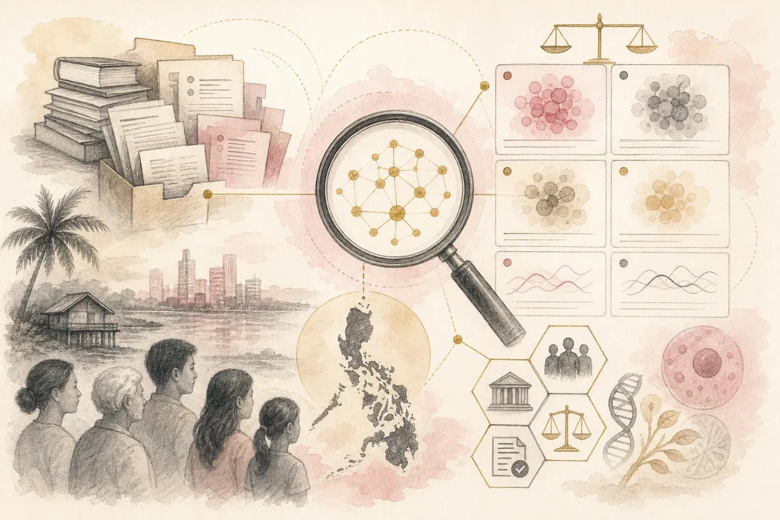 Editorial scene explaining SS-31 in mitochondrial disease research: a map of the major trials for Filipino readers