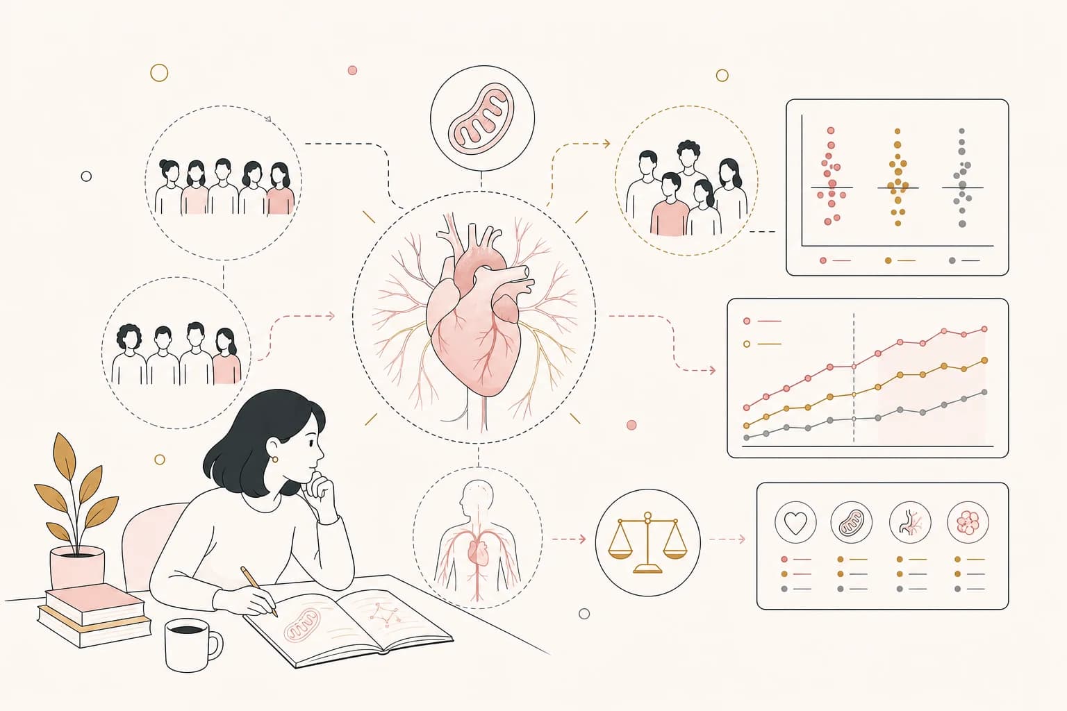 Editorial scene explaining SS-31 Study Review: Mitochondrial-Targeted SS-31 Attenuates the Doxorubicin-Induced Cardiomyoblast H9C2 for Filipino readers