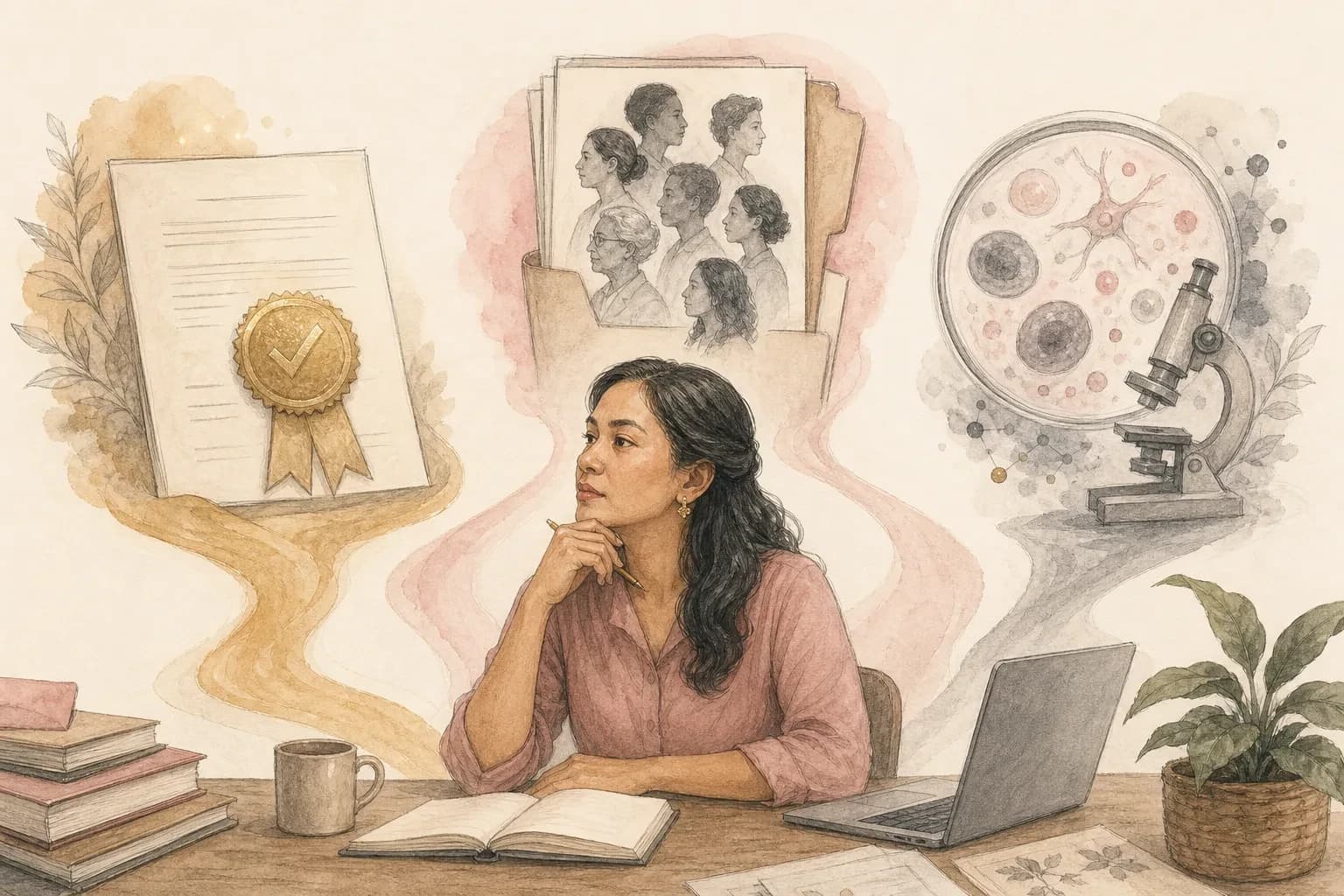 Editorial scene explaining Tesamorelin and visceral fat: what the pivotal trials measured for Filipino readers