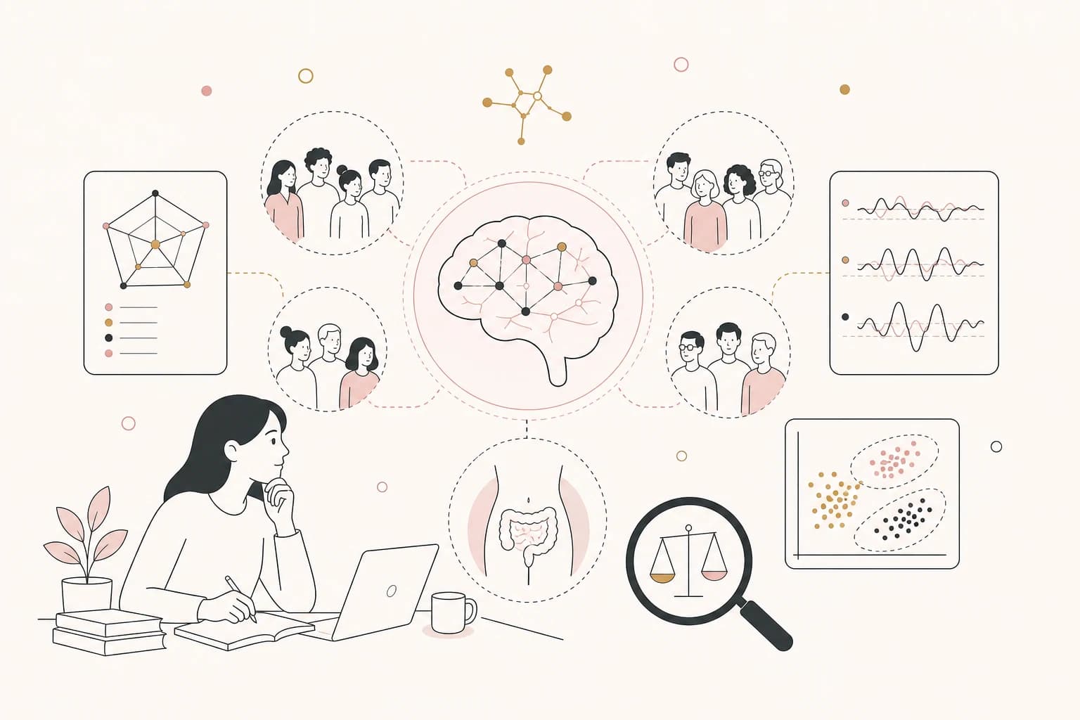 Editorial scene explaining Tesamorelin research record explained: Differing Presentations of Excess Visceral Abdominal Fat in People Living With HIV: Two Clinical Cases Highlig for Filipino readers
