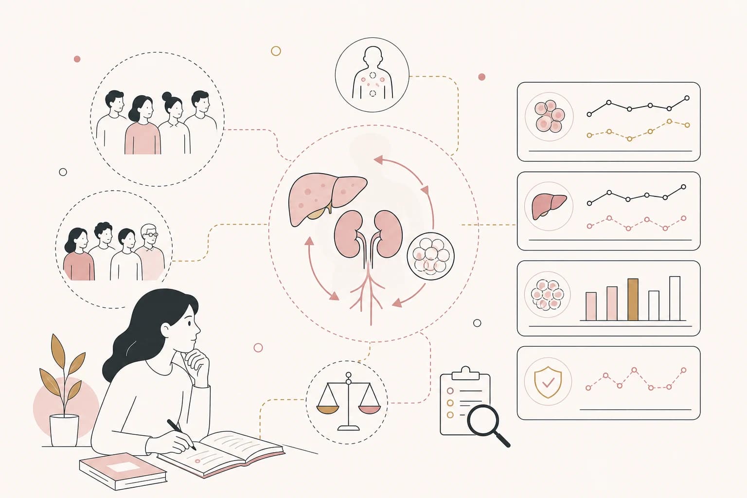 Editorial scene explaining Tesamorelin Study Review: Body composition, hepatic fat, metabolic, and safety outcomes of Tesamorelin for Filipino readers