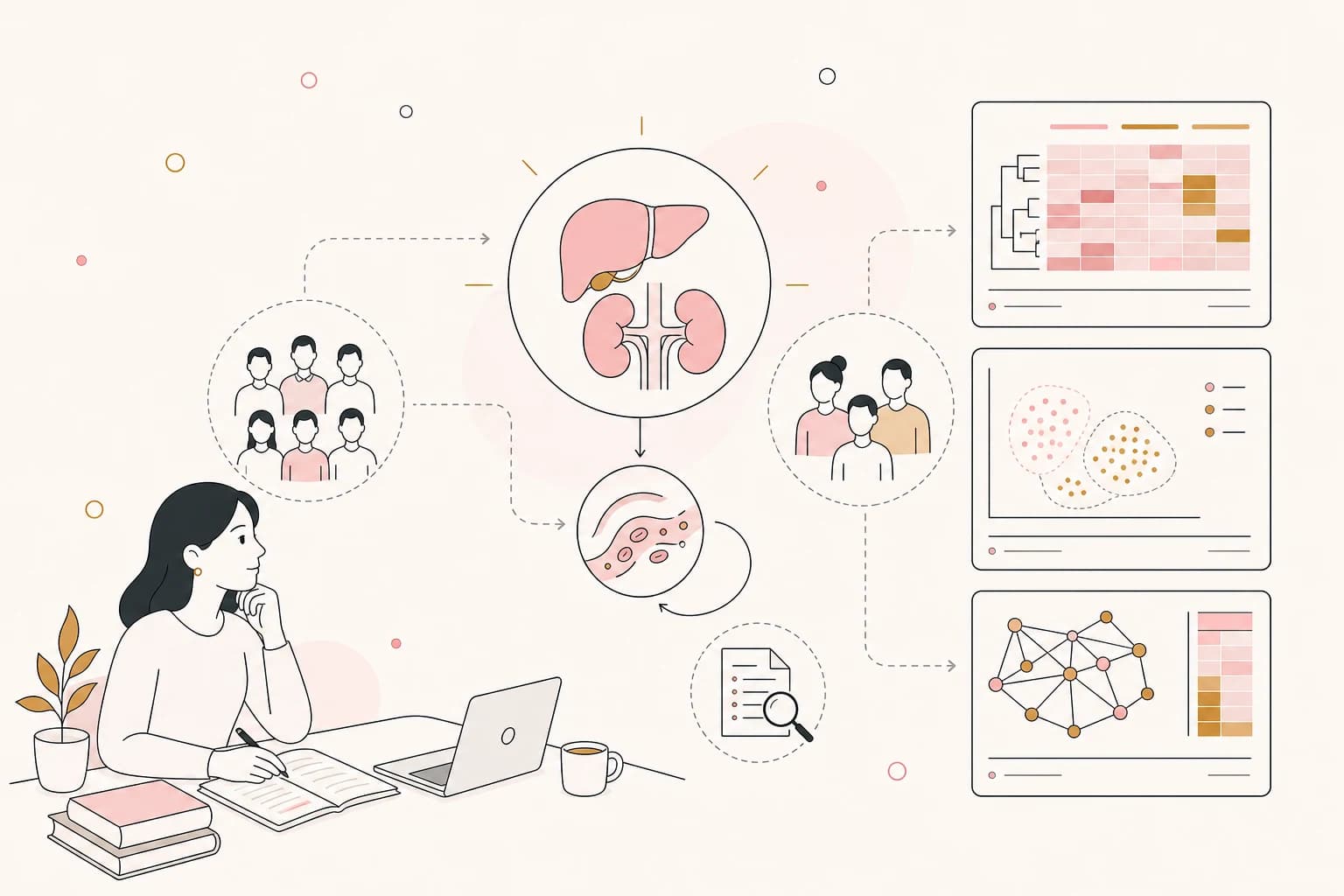 Editorial scene explaining Tesamorelin Study Review: Effects of tesamorelin on hepatic transcriptomic signatures in HIV-associated for Filipino readers