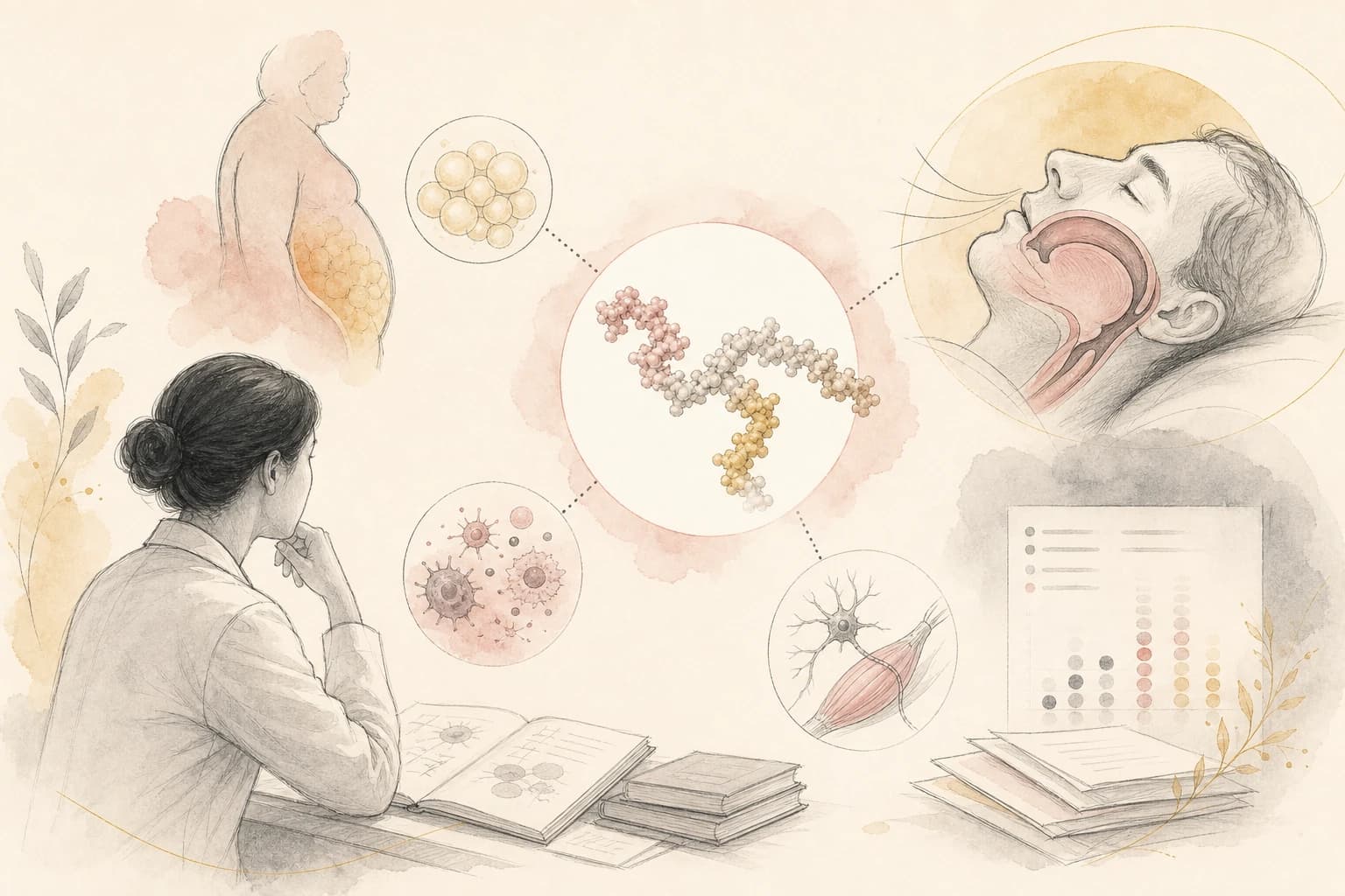 Editorial scene explaining Tirzepatide research record explained: Patients' Experiences of Obstructive Sleep Apnea and Tirzepatide Treatment: An Exit Interview Study. for Filipino readers