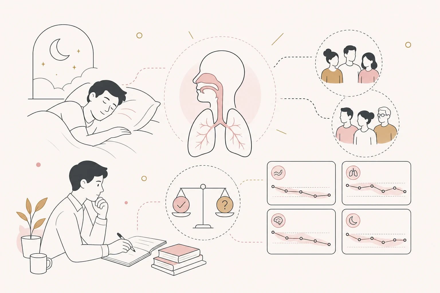 Editorial scene explaining Tirzepatide research record explained: Tirzepatide in Obesity-Related Obstructive Sleep Apnea: Beyond Weight Loss Toward Disease Modification? for Filipino readers
