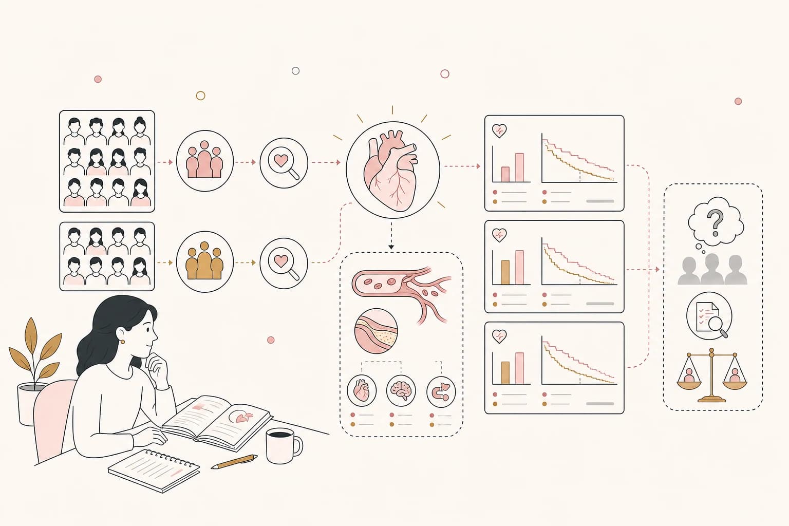 Evidence map showing the main study context and limits for Tirzepatide Study Review: Coronary artery disease -related outcomes associated with semaglutide