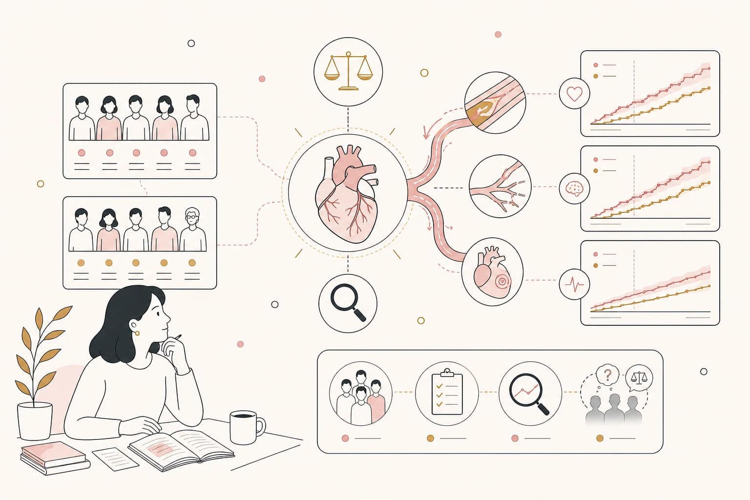 Editorial scene explaining Tirzepatide Study Review: Coronary artery disease -related outcomes associated with semaglutide for Filipino readers
