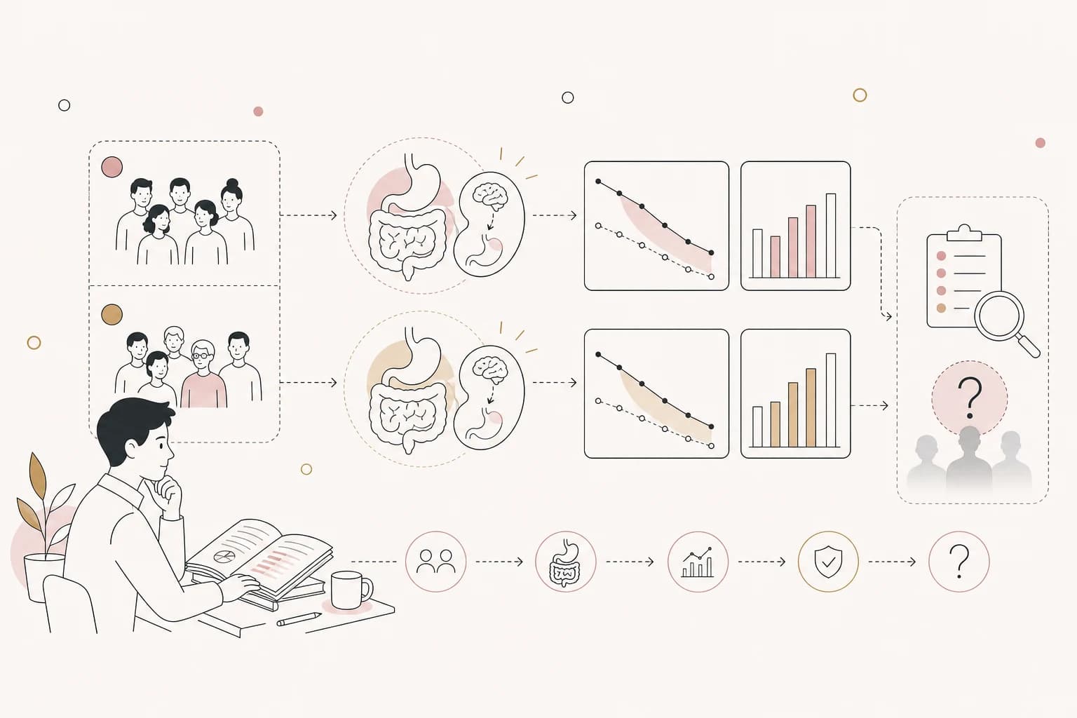 Evidence map showing the main study context and limits for Tirzepatide Study Review: Weight reduction and treatment adherence with tirzepatide using