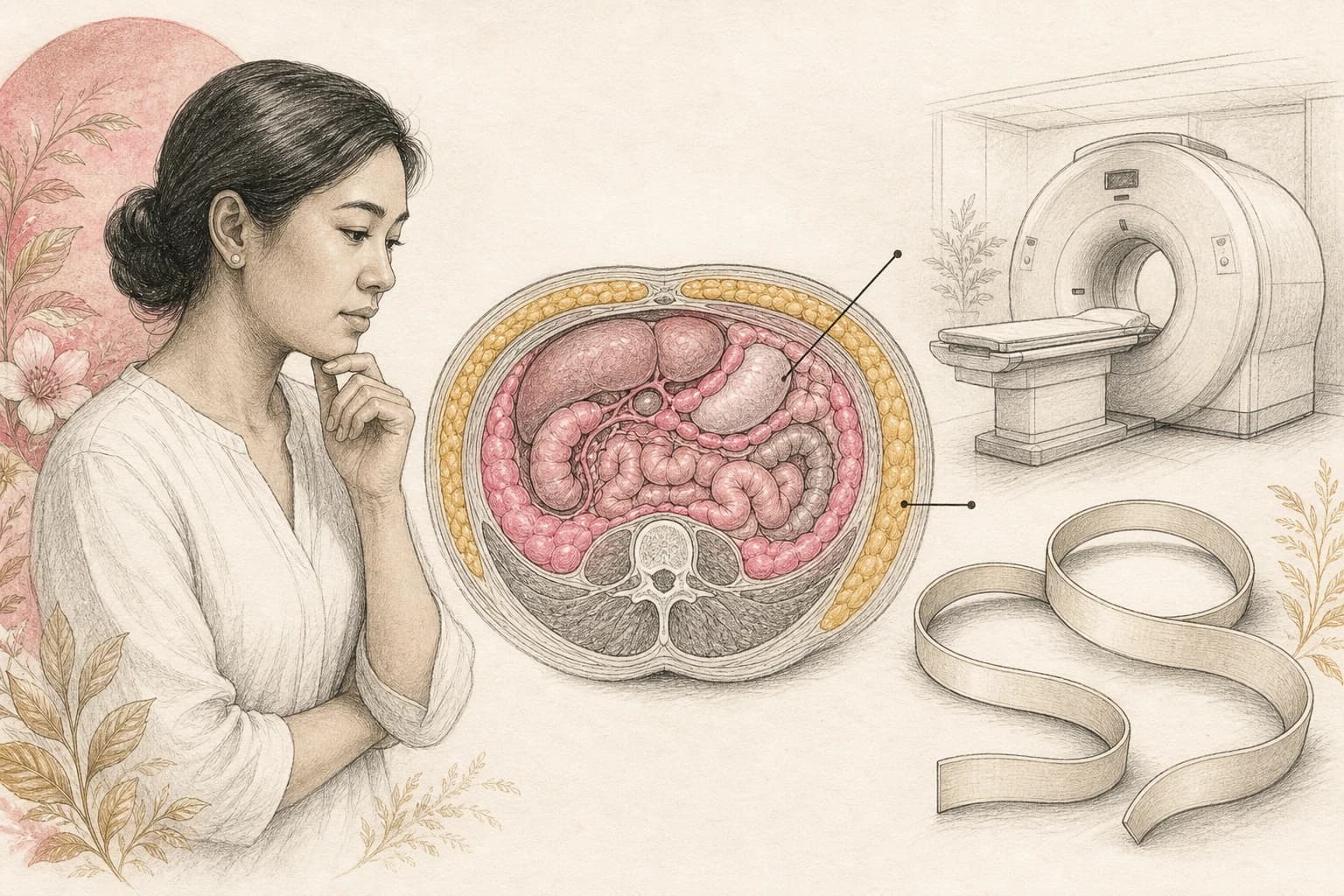 Filipino reader comparing visceral and subcutaneous abdominal fat in tesamorelin research