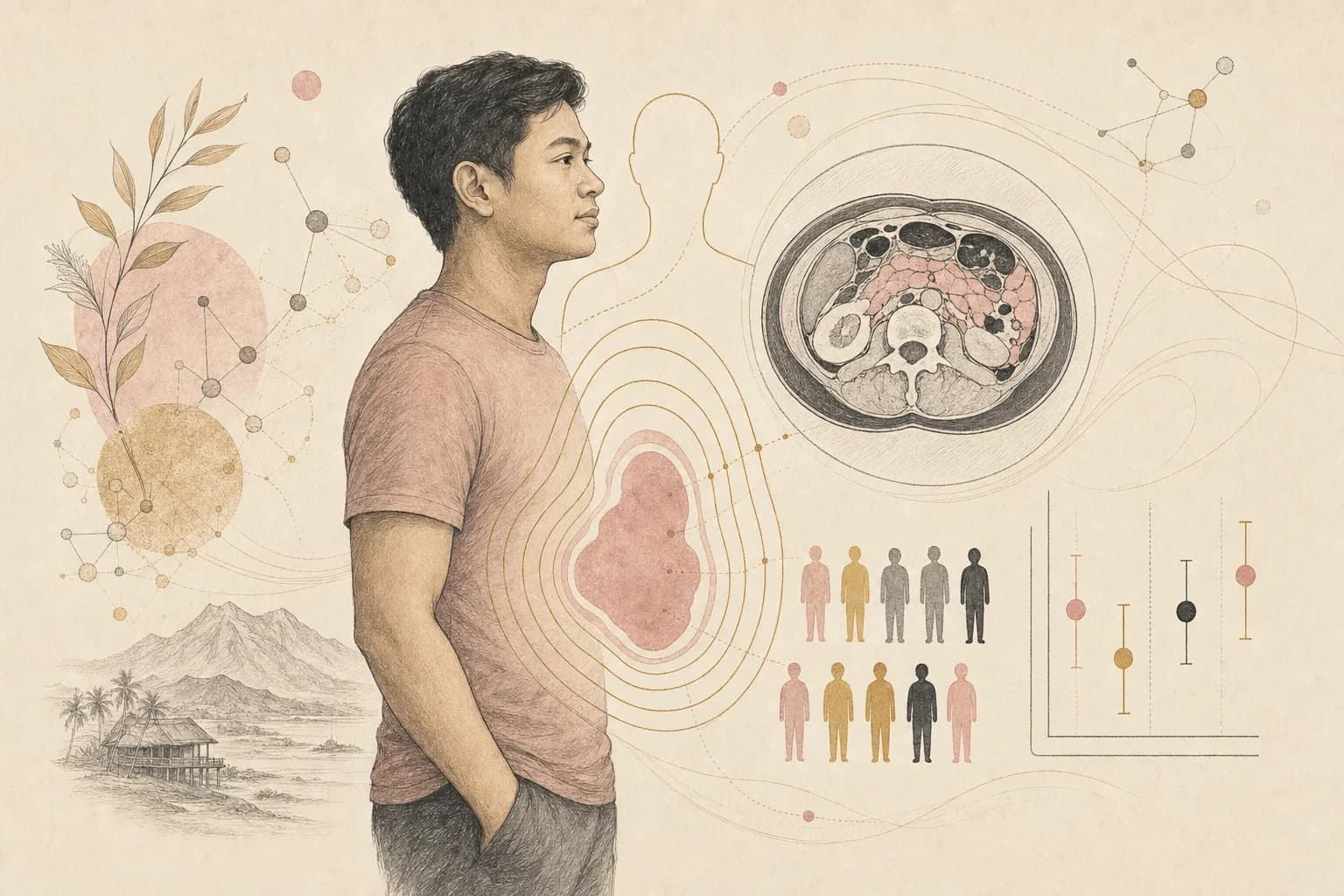 Editorial scene explaining What tesamorelin safety monitoring in clinical studies can teach readers for Filipino readers