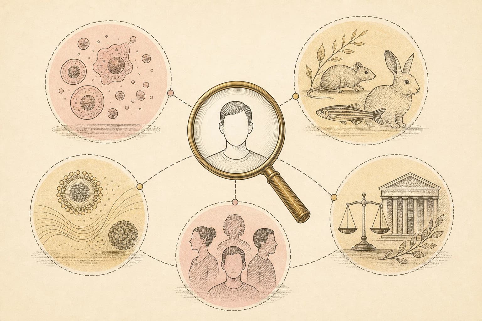 Evidence map separating KPV cell studies, animal models, delivery research, and regulatory context.