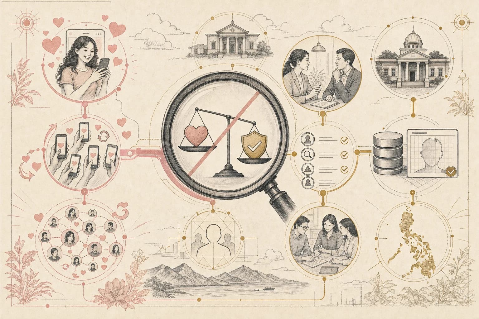 An evidence map separating social-media popularity, professional review, and official Philippine verification.