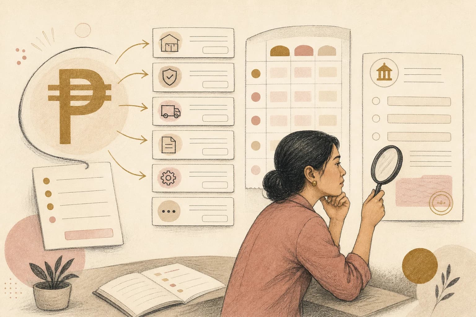 Editorial illustration for transparent peso pricing in GLP-1 content, created for Filipino readers.